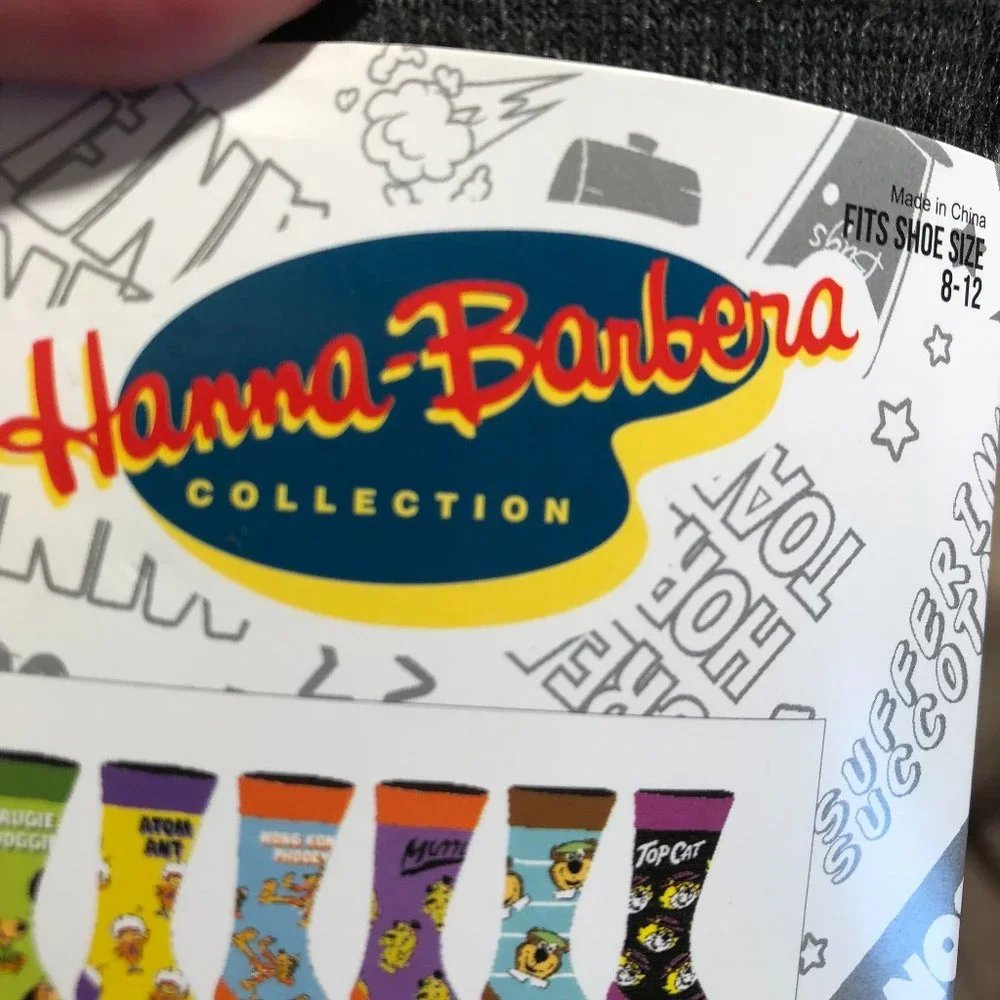 Bioworld set of men SIX Hanna-Barbera  socks